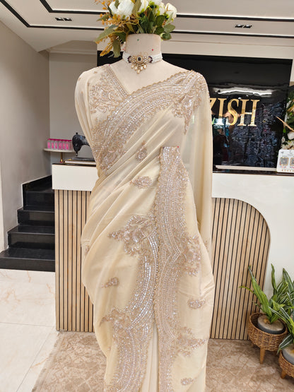 Golden Tissue Saree
