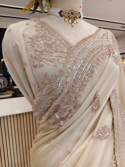 Golden Tissue Saree