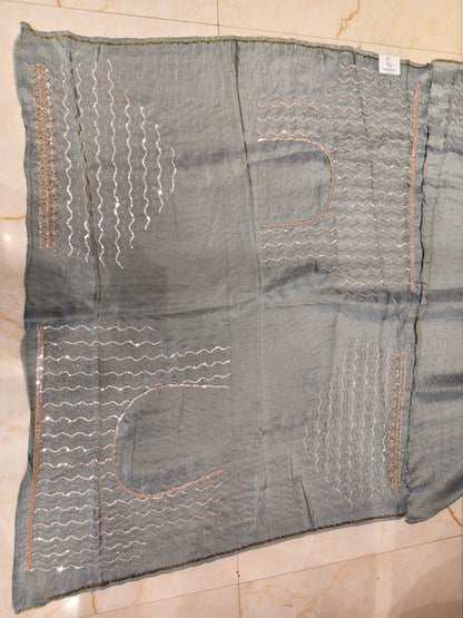 Sea Green Tissue Saree