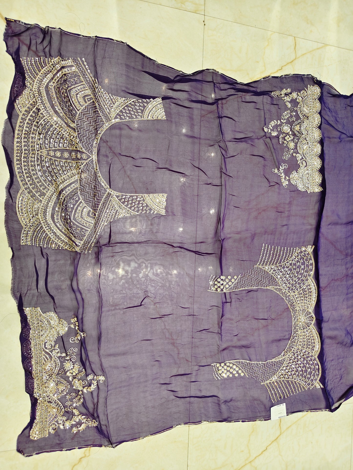 Purple Organza Saree