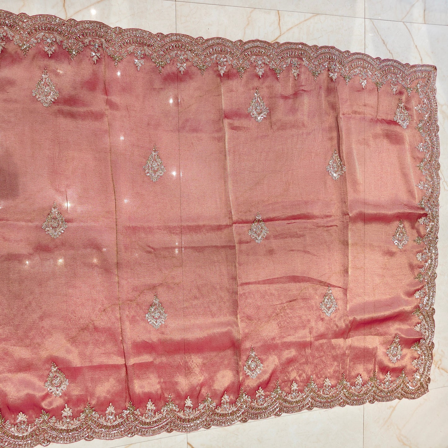 Maroon Crush Tissue Saree