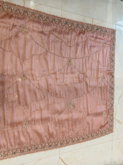 Baby Pink Tissue Saree