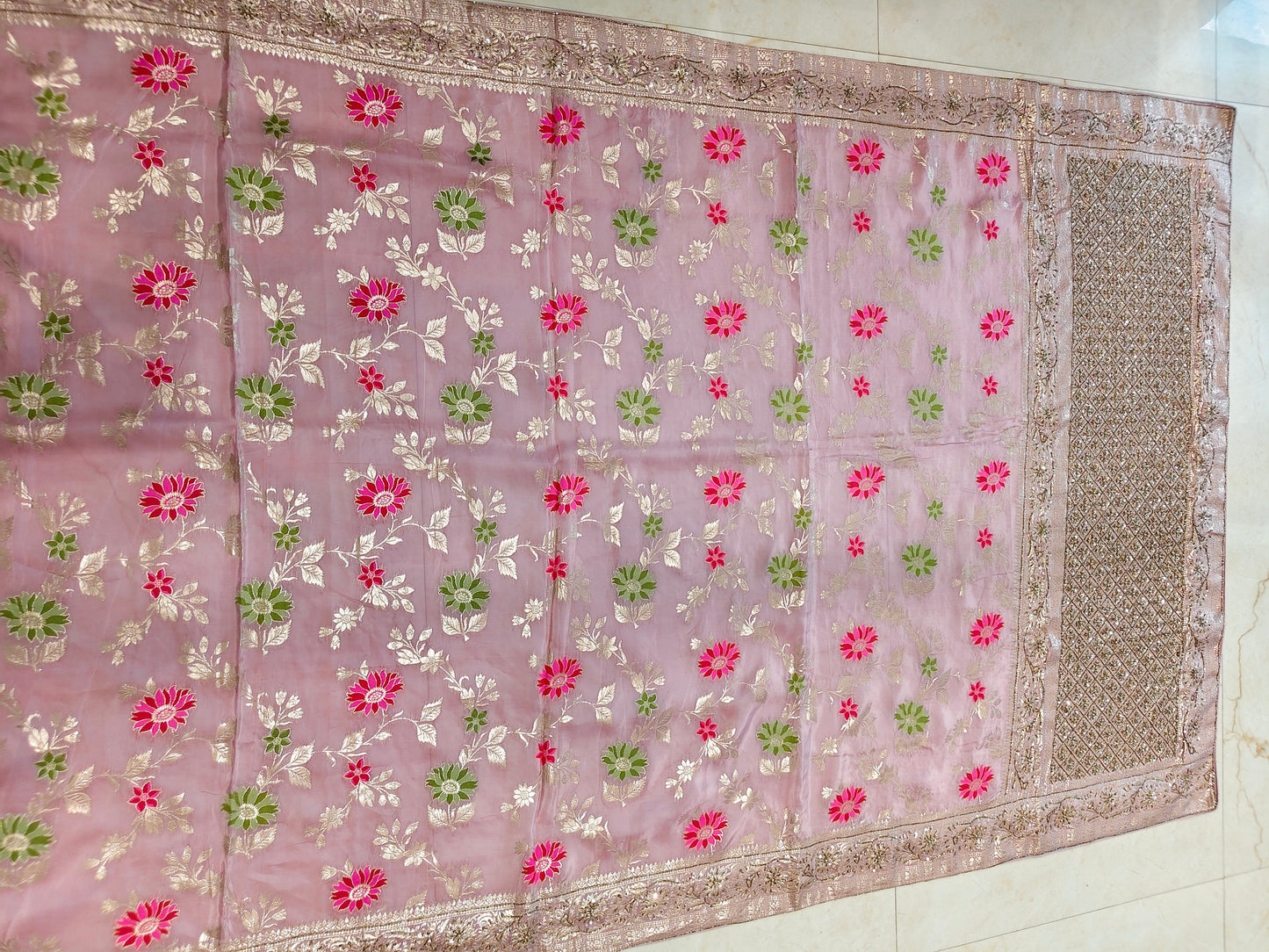 Lavender Crepe Saree