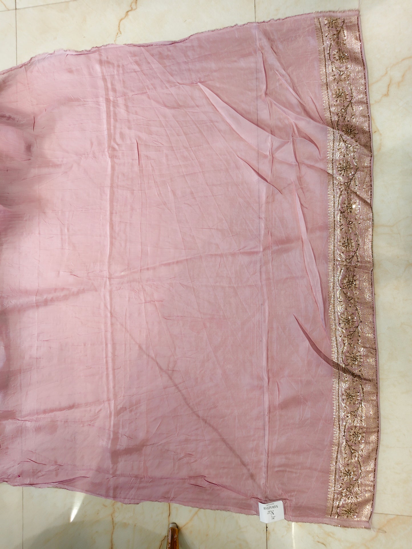 Lavender Crepe Saree