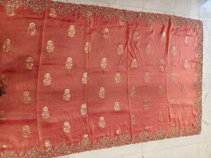 Baby Pink Tissue Saree