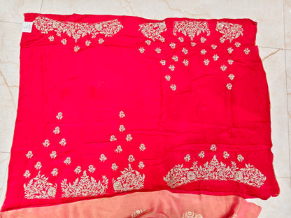 Baby Pink Tissue Saree