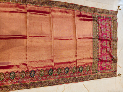 Rani Pink Tissue Saree