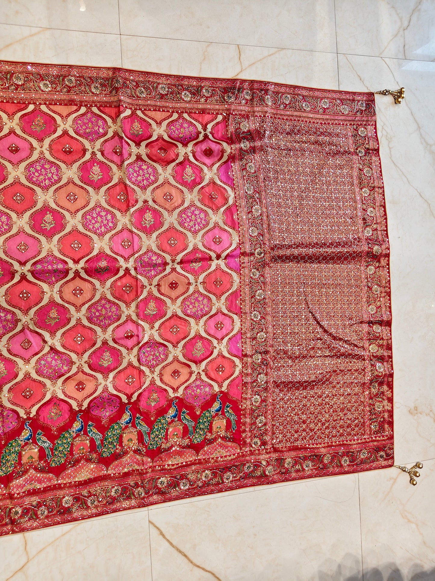 Red Modal Silk Saree