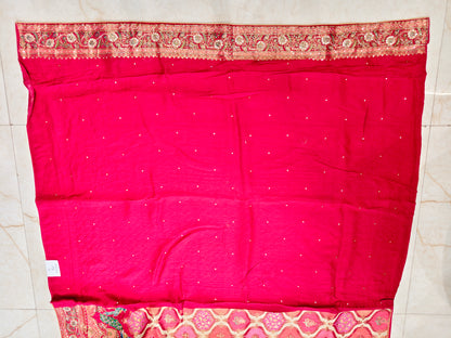 Red Modal Silk Saree