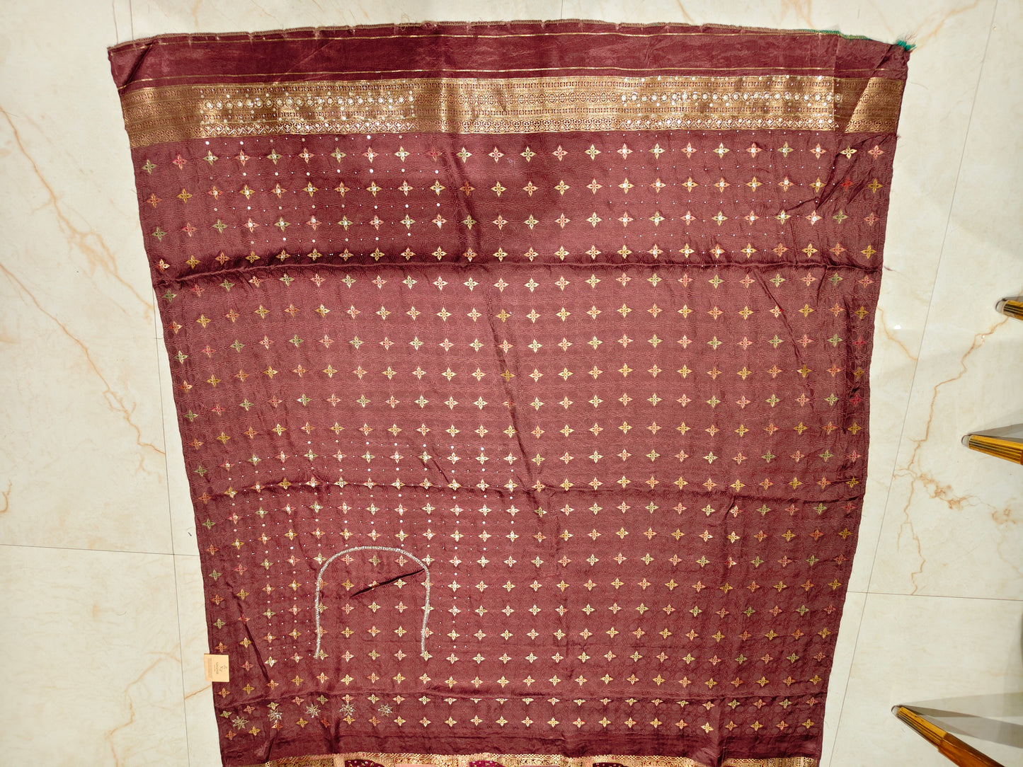 Wine Modal Crepe Saree