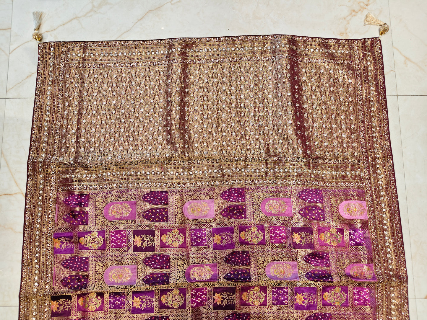 Purple Modal Crepe Saree