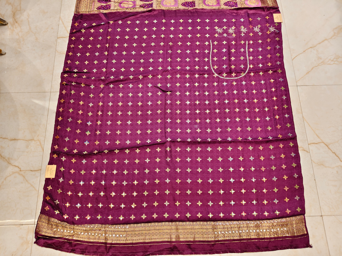 Purple Modal Crepe Saree