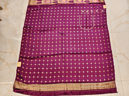 Purple Modal Crepe Saree