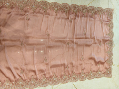 Onion Pink Tissue Saree