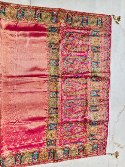 Rani Pink Tissue Saree