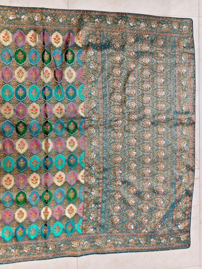 Rama Green Modal Crepe Saree