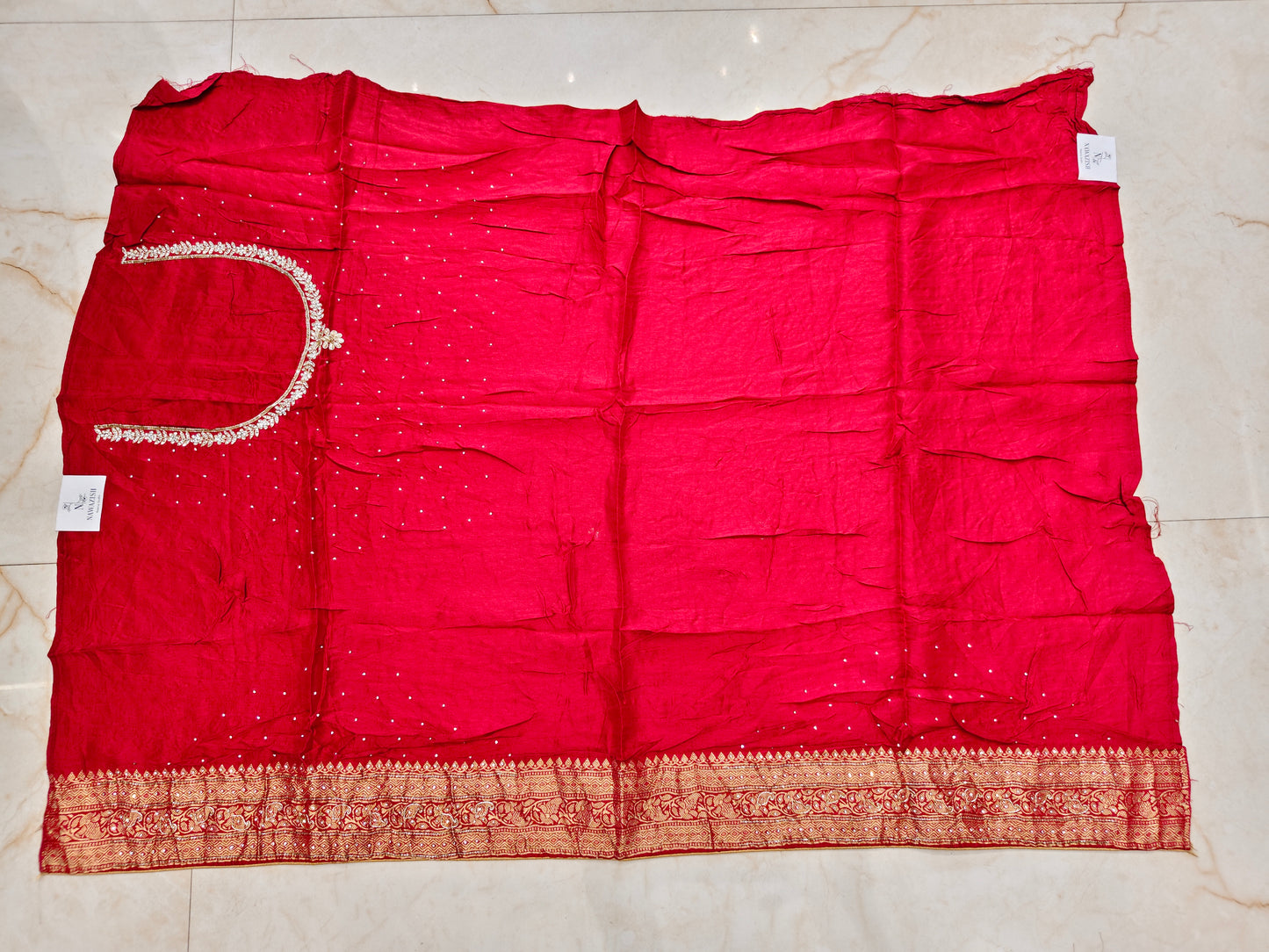 Orange & Maroon Silk Saree