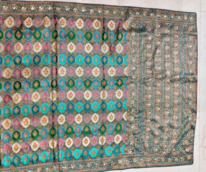 Rama Green Modal Crepe Saree