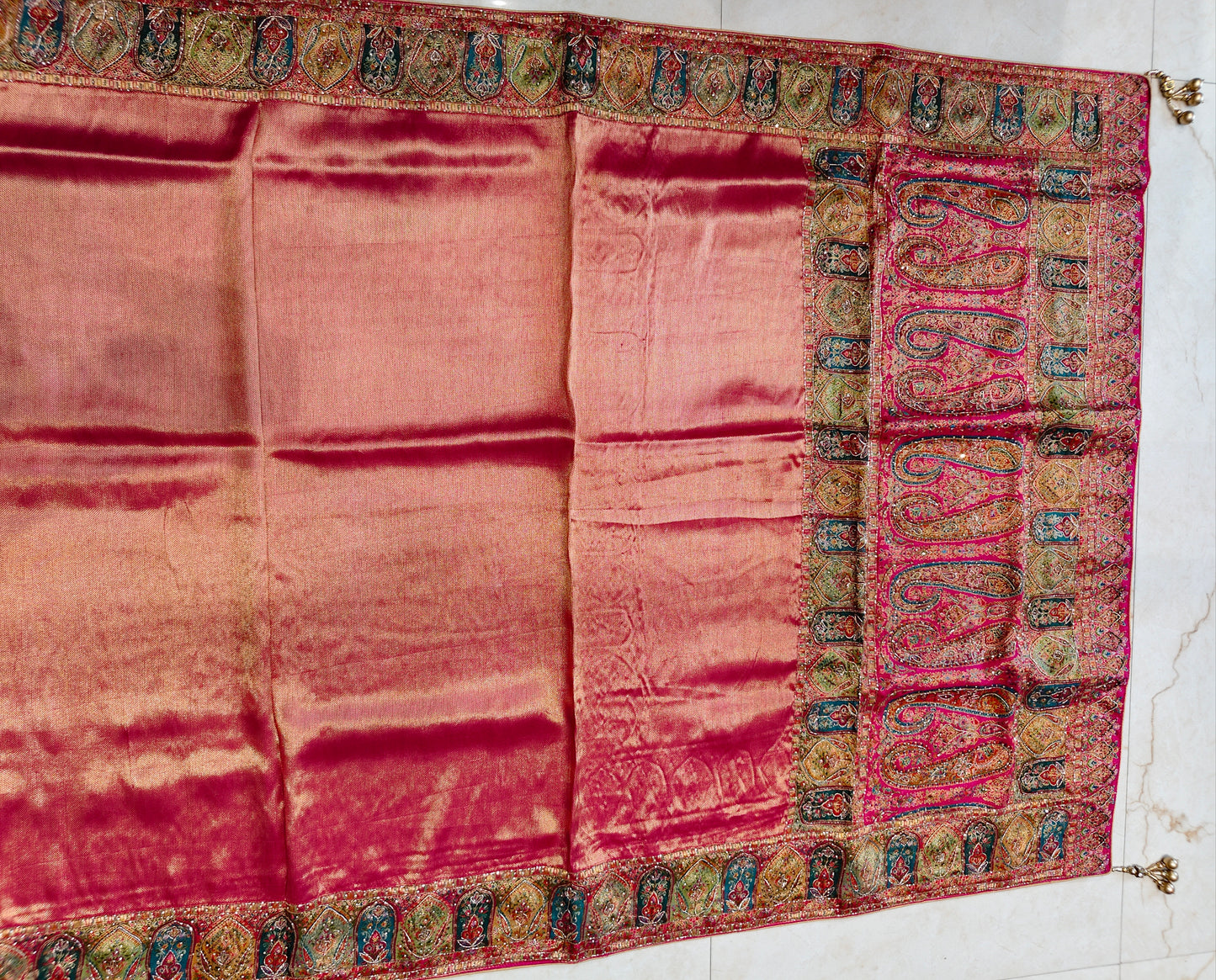 Rani Pink Tissue Saree