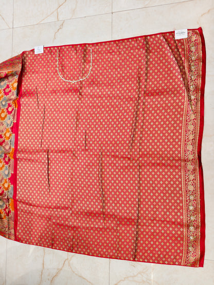 Red Modal Silk Saree