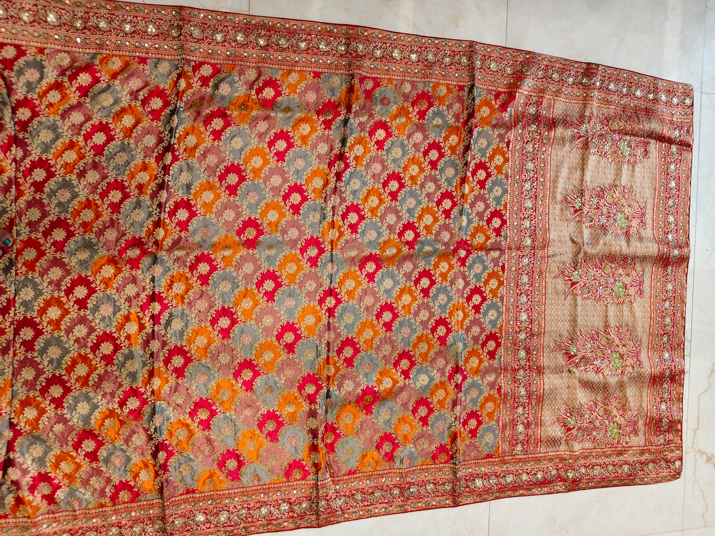 Red Modal Silk Saree
