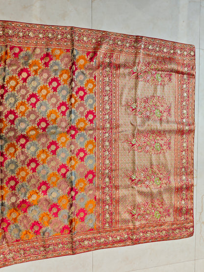 Red Modal Silk Saree