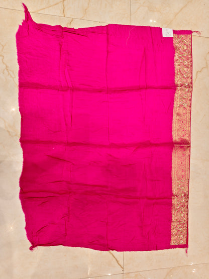 Rani Pink Silk Saree