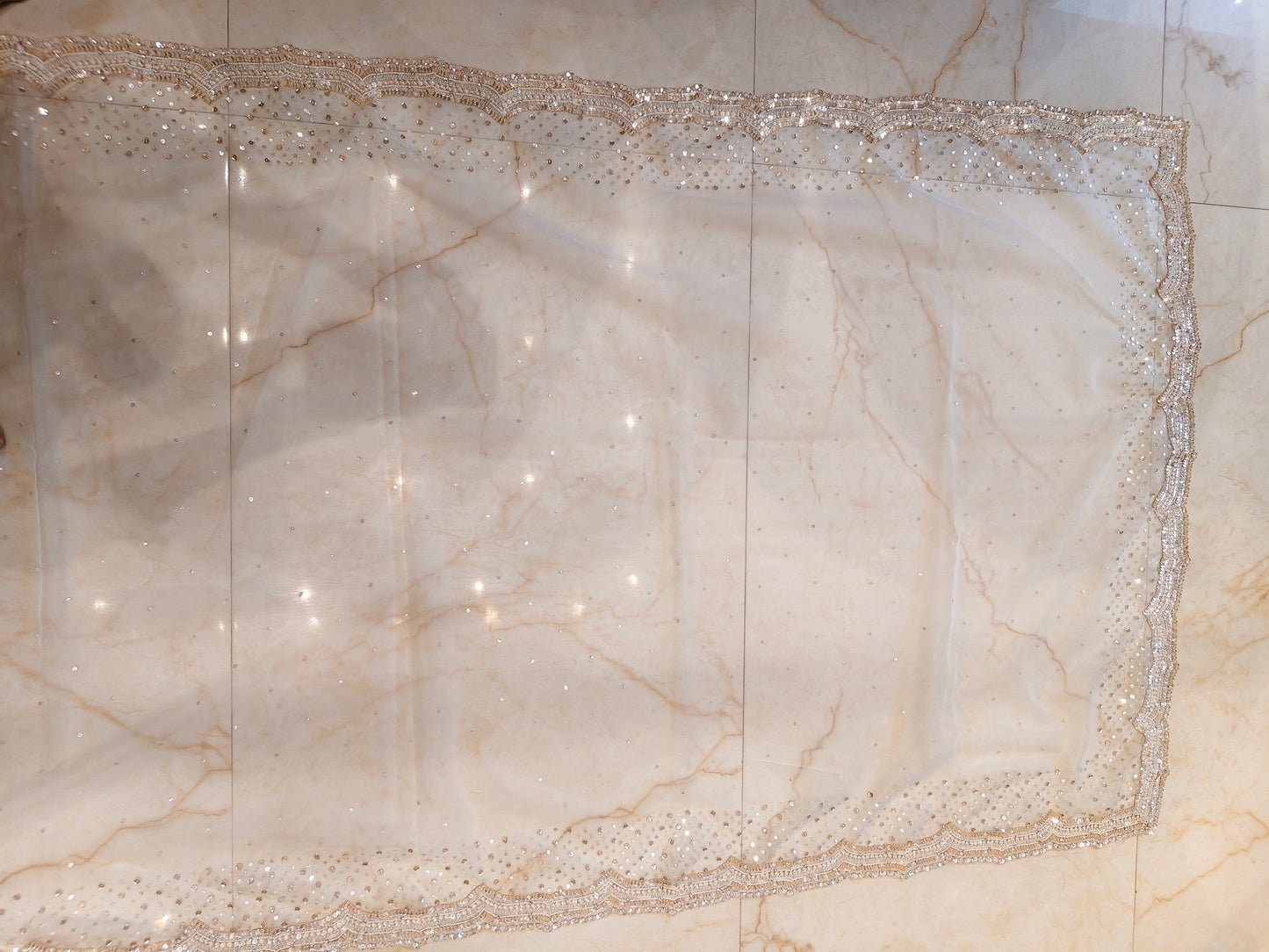 Off White Organza Saree