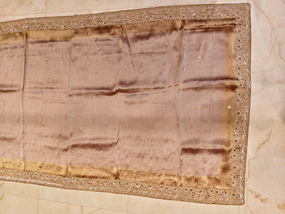 Rose Gold Tissue Saree