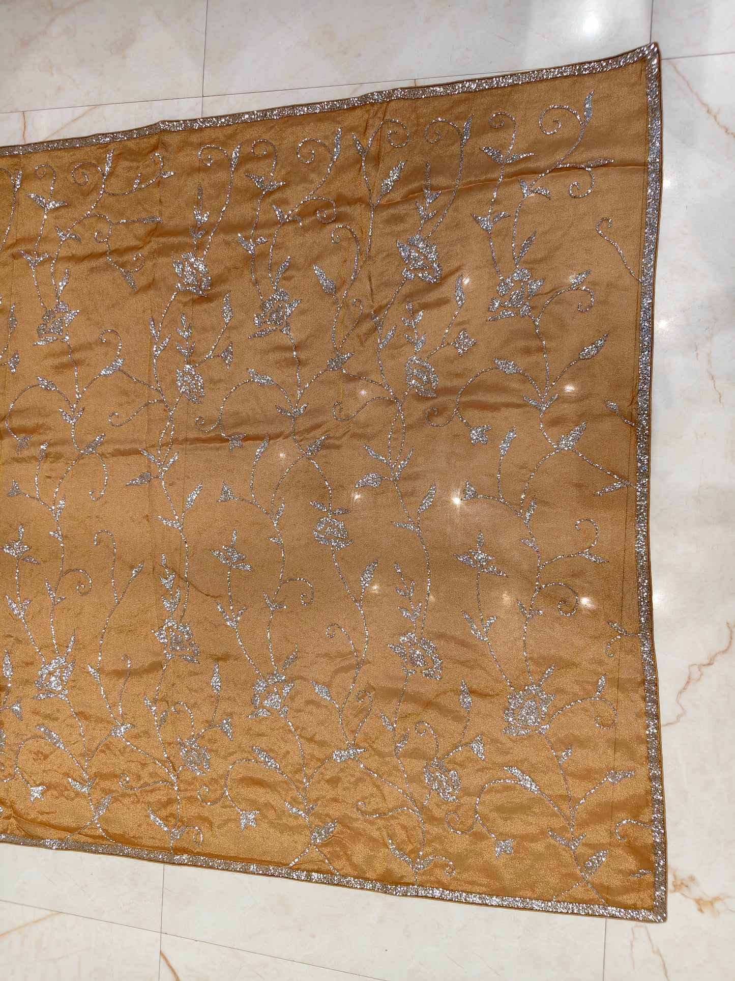 Mustard Gold Tissue Saree