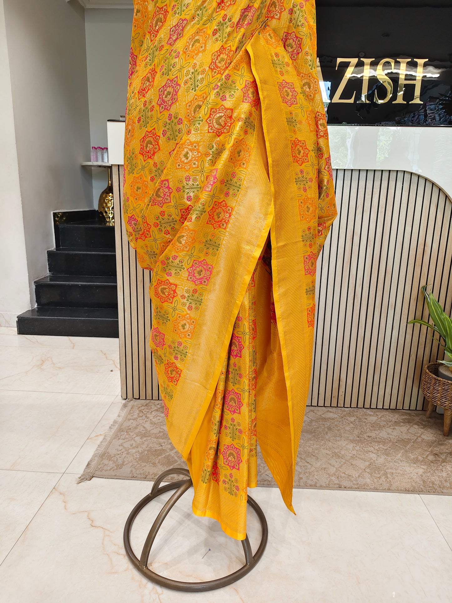 Mustard Silk Saree