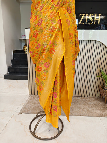 Mustard Silk Saree