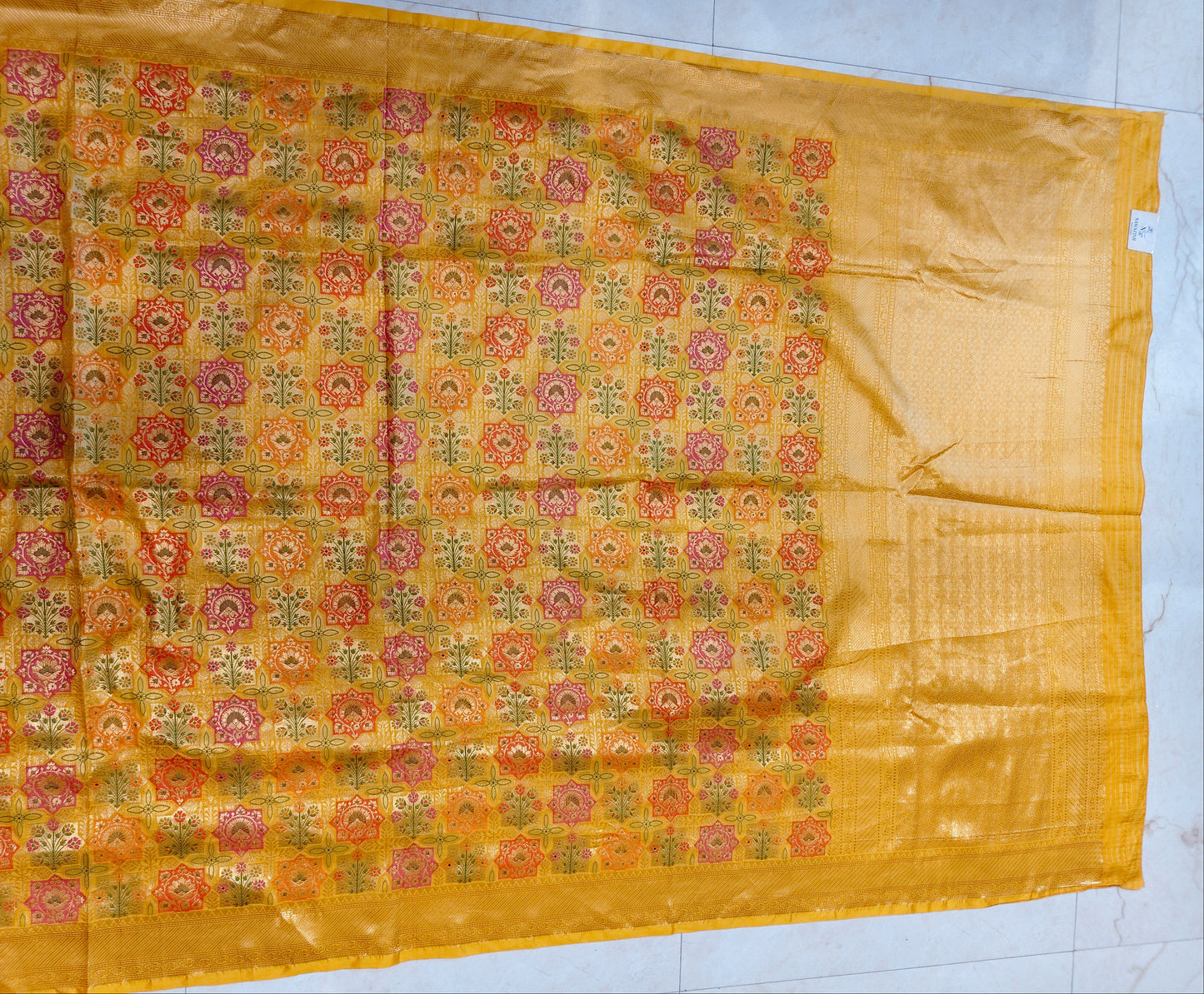 Mustard Silk Saree