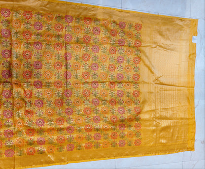 Mustard Silk Saree