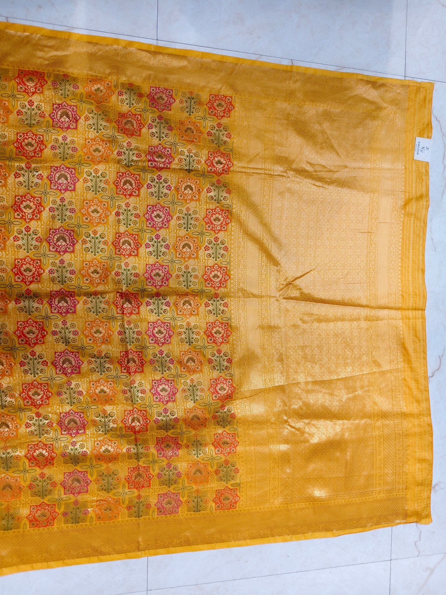 Mustard Silk Saree