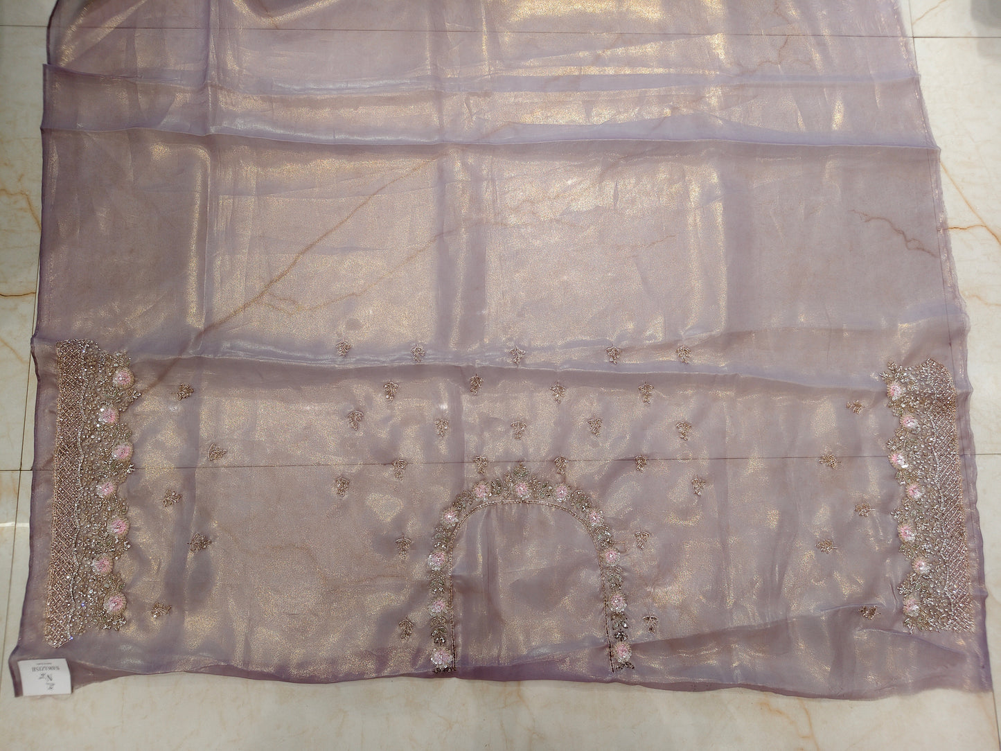 Lavender Tissue Saree