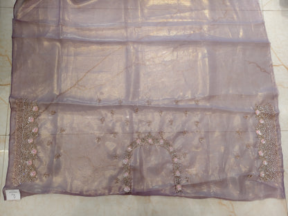 Lavender Tissue Saree