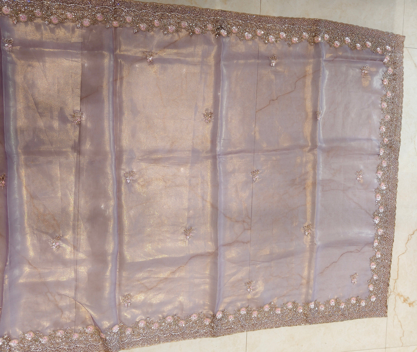 Lavender Tissue Saree