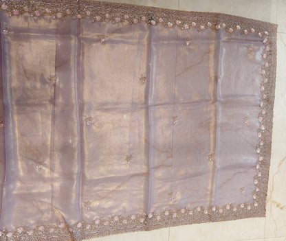 Lavender Tissue Saree