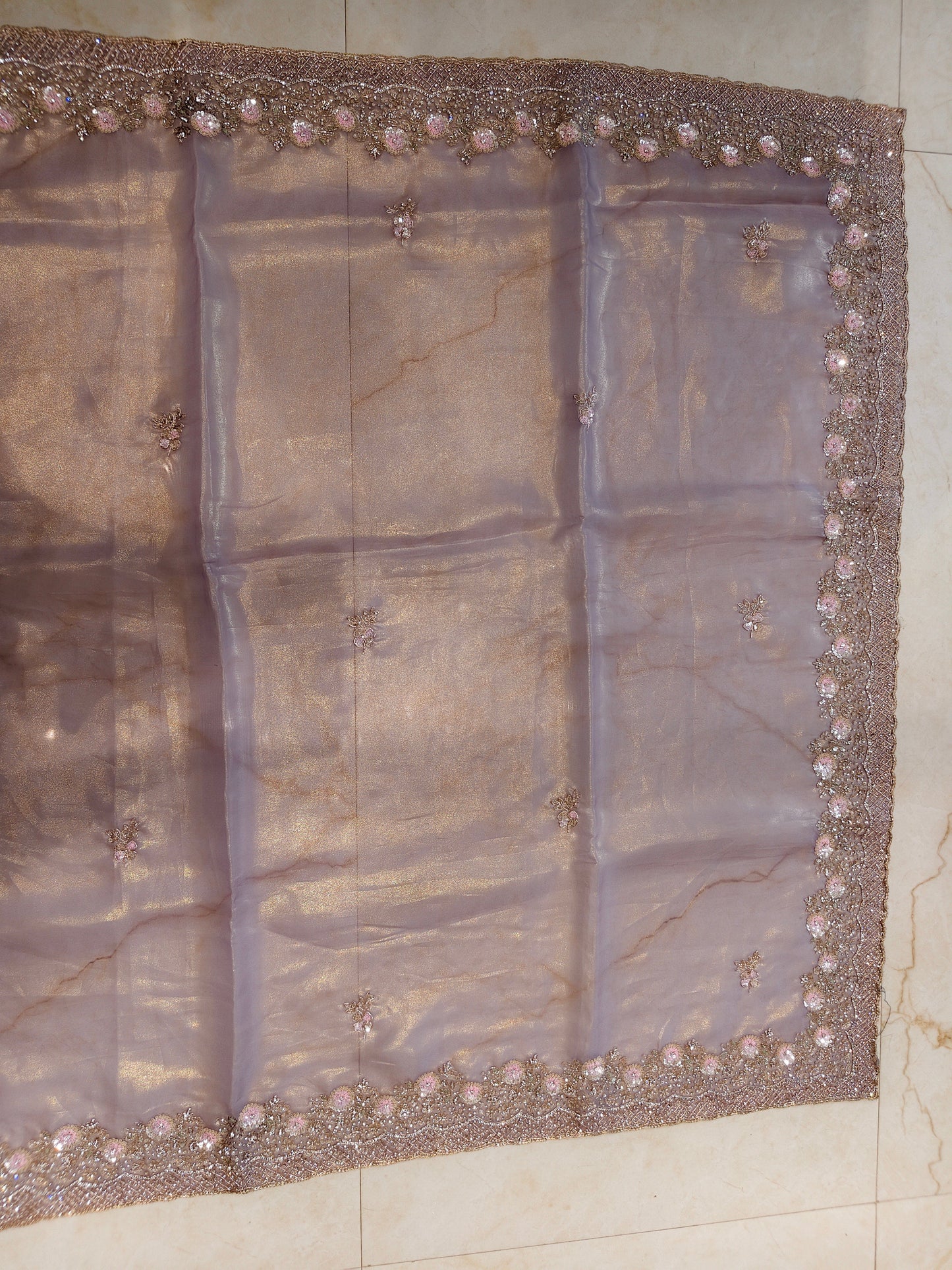 Lavender Tissue Saree