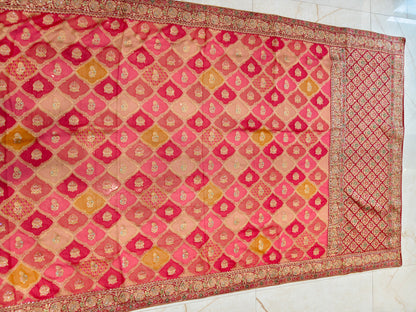 Red Khaddi Georgette Saree
