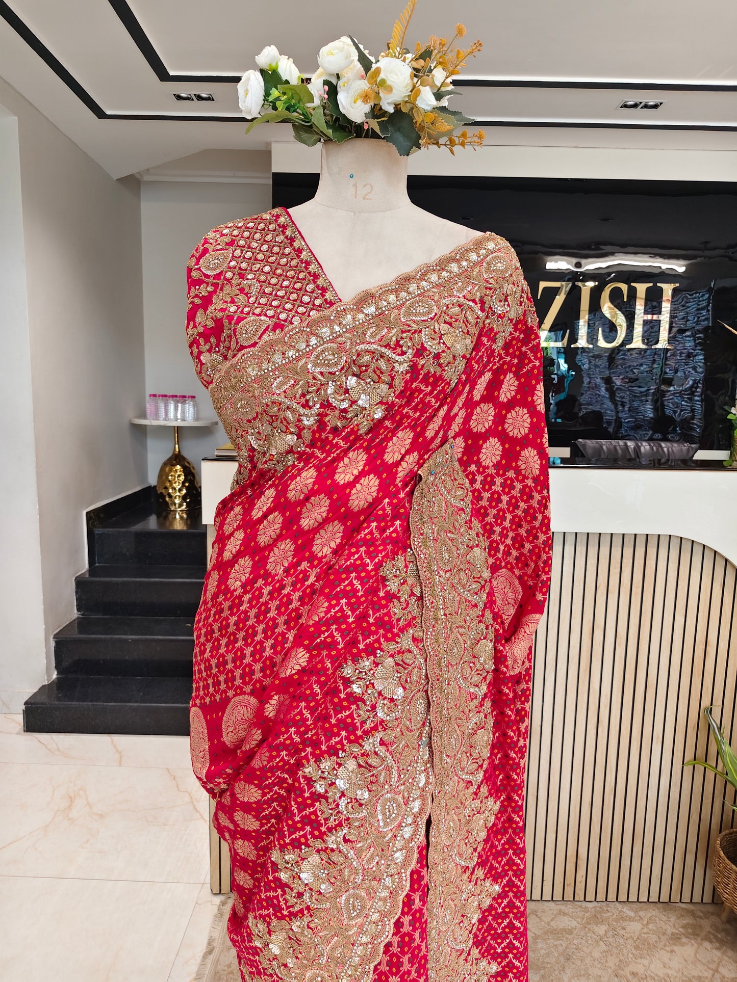 Rani Pink Khaddi Georgette Saree