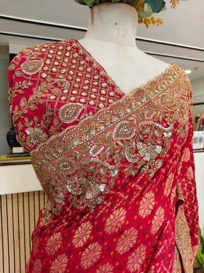 Rani Pink Khaddi Georgette Saree