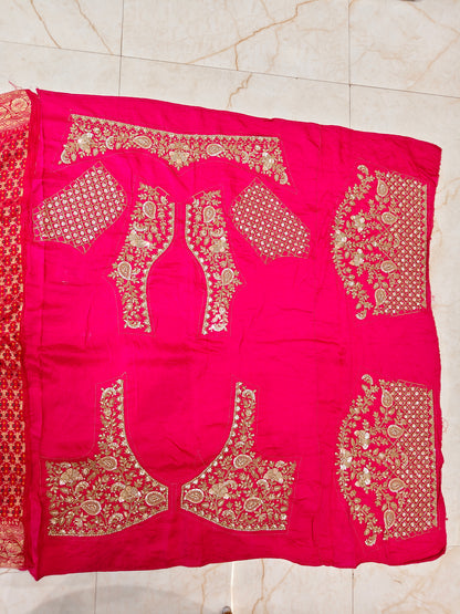 Rani Pink Khaddi Georgette Saree