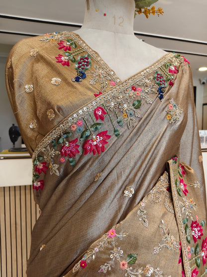 Golden Tissue Saree