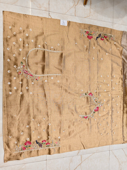 Golden Tissue Saree