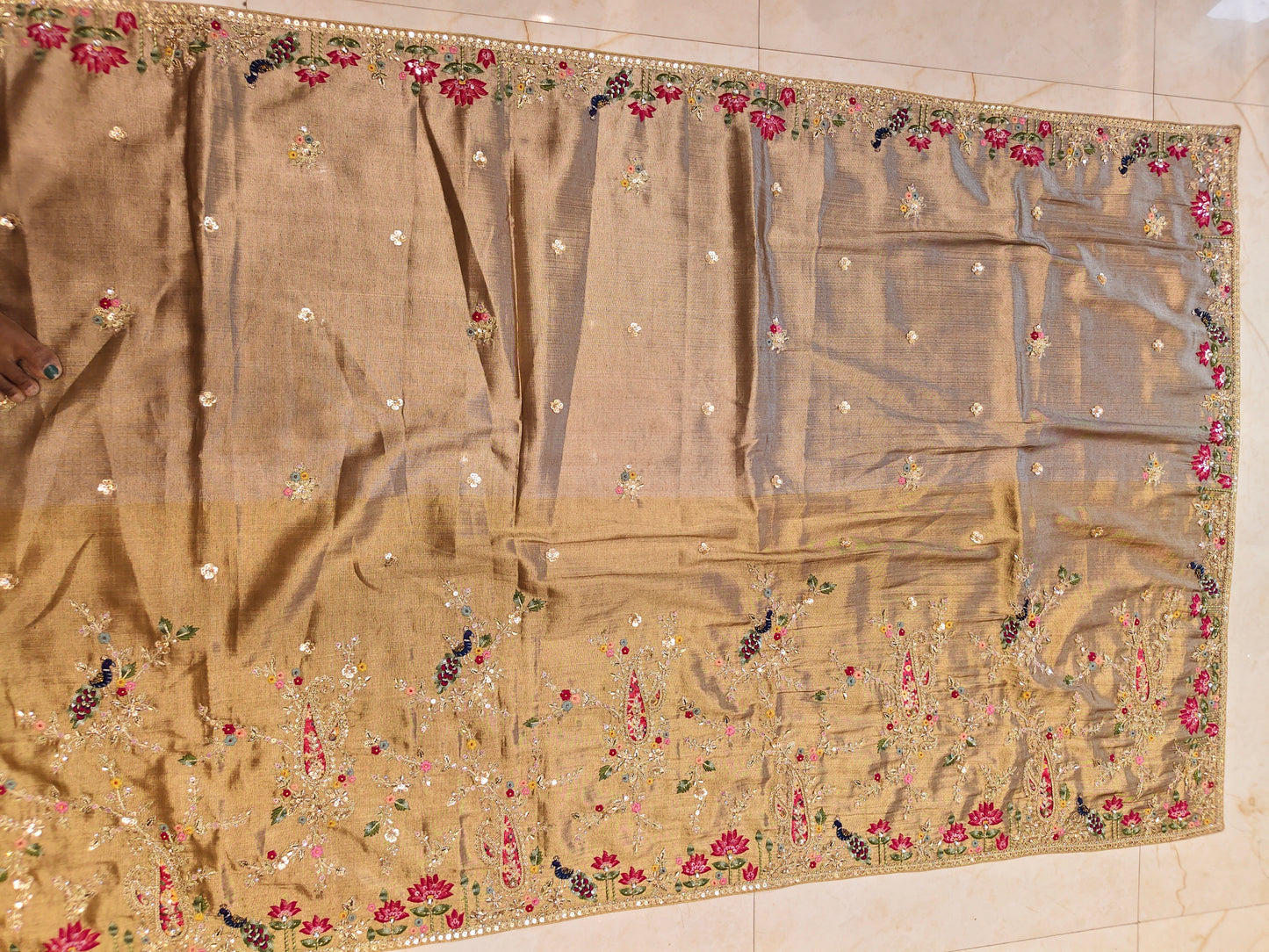 Golden Tissue Saree