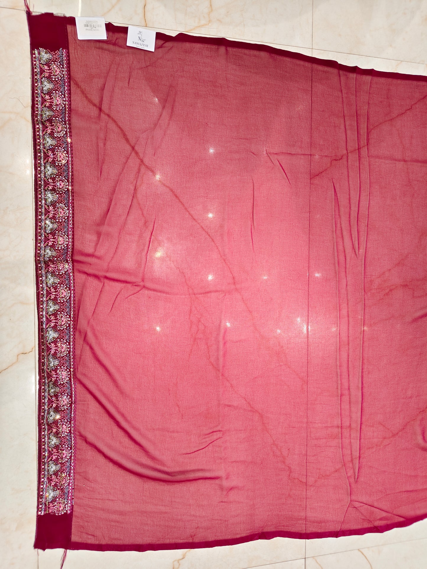 Maroon Georgette Saree
