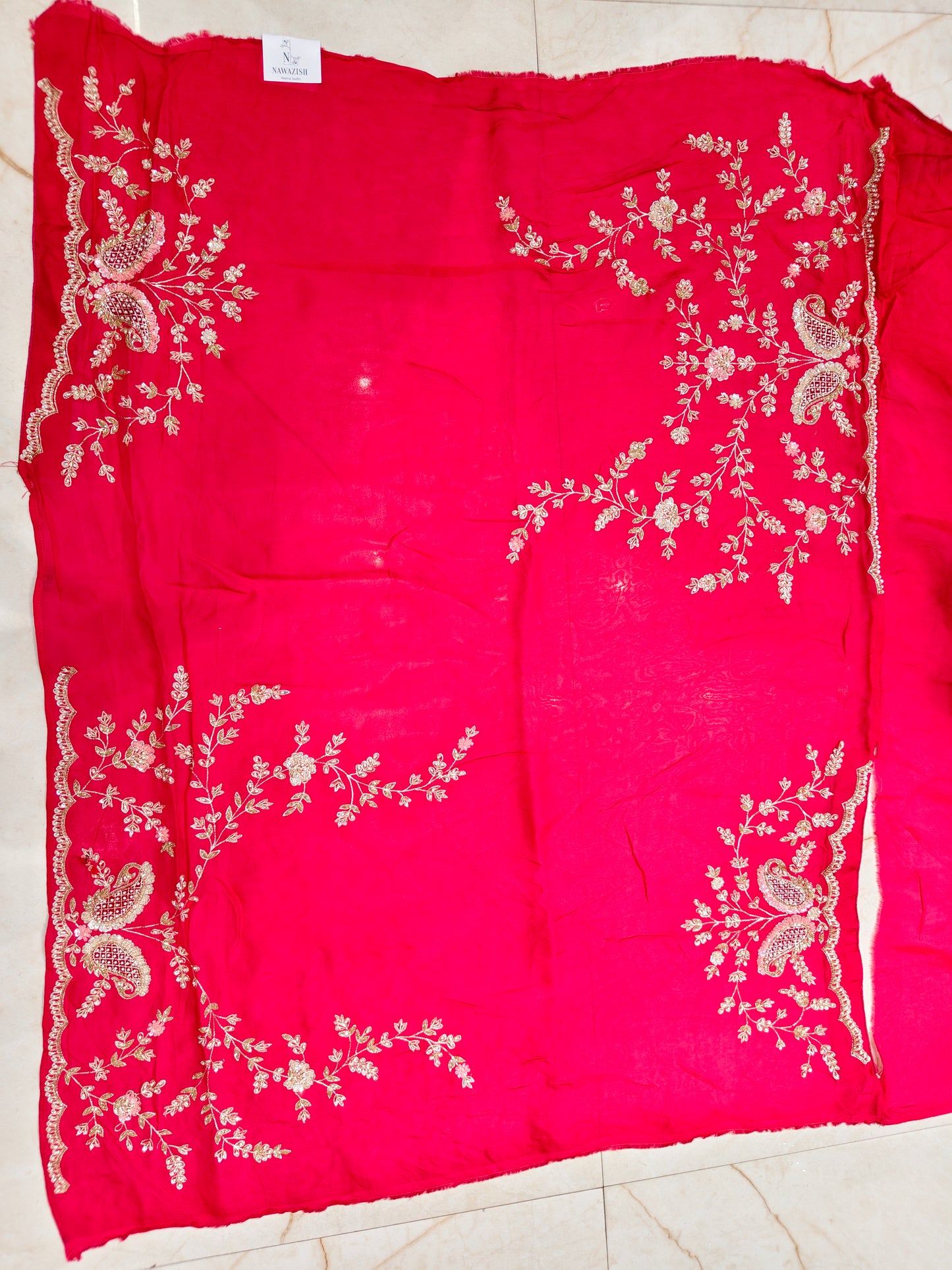 Rani Pink Organza Saree