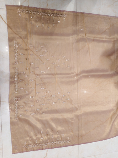 Rose Gold Tissue Saree